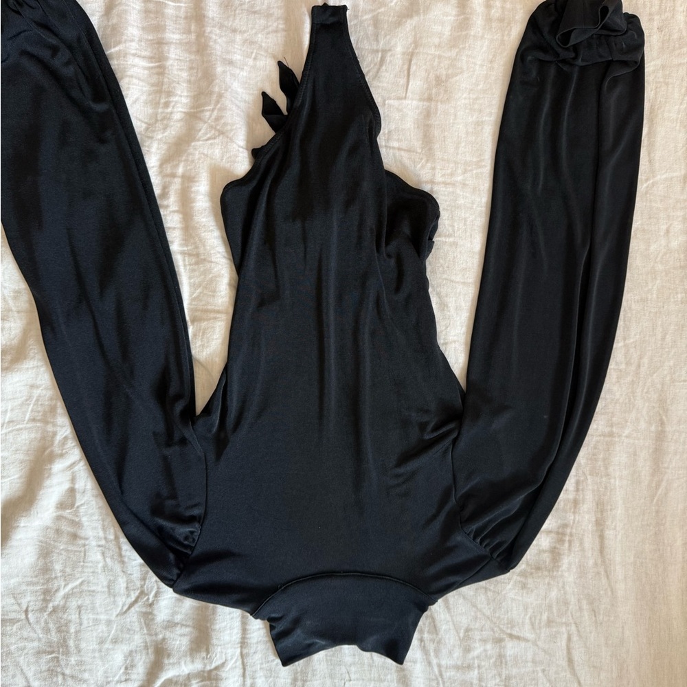 Free People Black Bodysuit